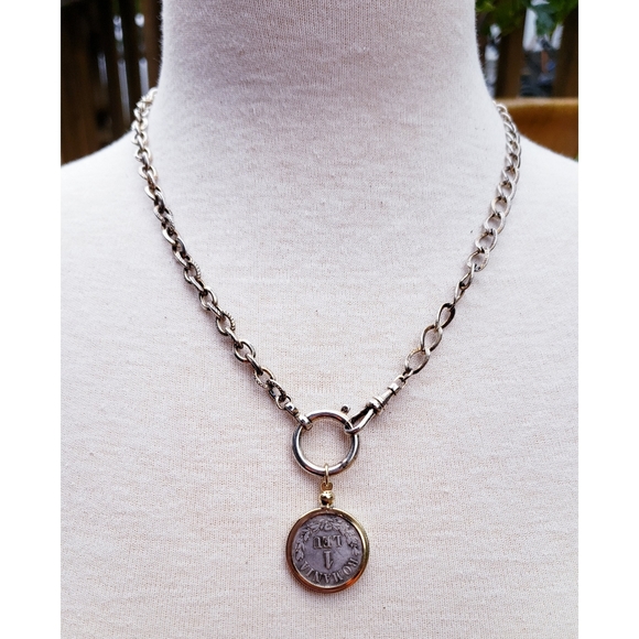 SOLD*Coiledfusion Imperial Coin Sterling Necklace - Picture 2 of 6